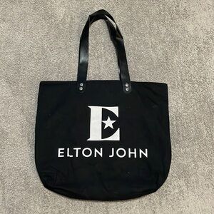 EC Elton John Shopping Tote with Faux Leather Straps